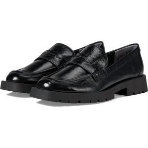 Dolce Vita Women's Elias Lugged Sole Raised Square Toe Loafer, Black Size 7.5M